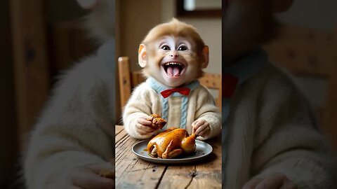 Look at this little monkey stealing the show with cuteness! 🐵❤️
