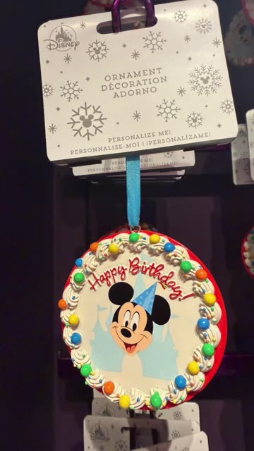 Disney Parks Mickey Mouse Happy Birthday Ornament #shorts