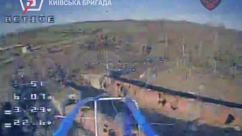 Russian Soldiers Cornered by Ukrainian Drones Near Ruins of Pipeline
