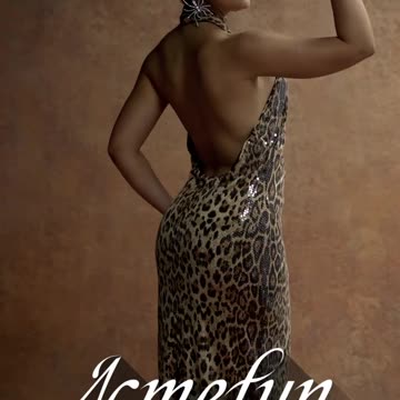 Akila Halter Cutout Leopard Maxi Dress