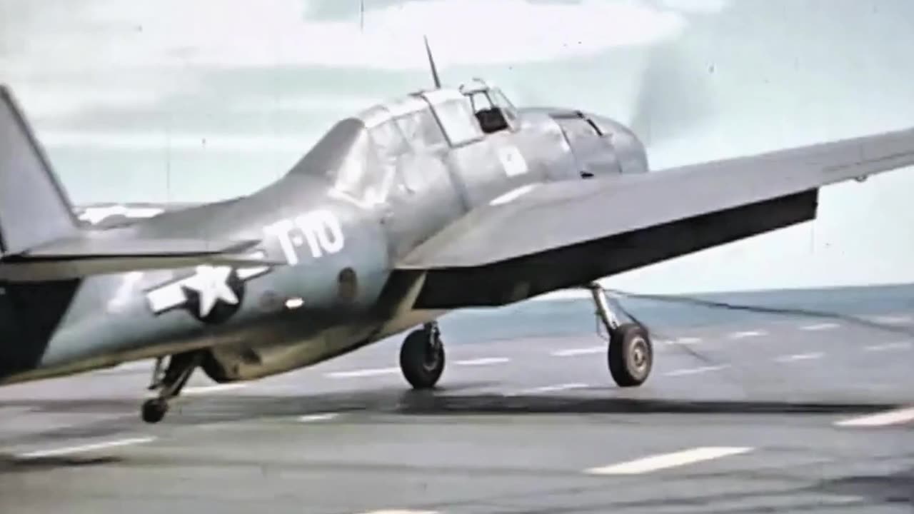 Landing mishaps on paddle-wheel training carrier USS Wolverine in 1945