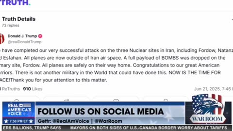 US BOMBED IRAN JUNE 21 2025 PERSIAN WAR