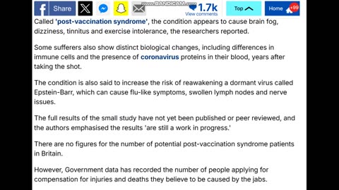 17,000 Brits claim they were injured or a relative was killed by Covid jabs ( SAFE & EFFECTIVE. —-
