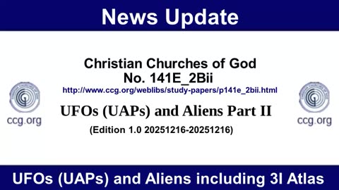 UFOs (UAPs) and Aliens - 3I/Atlas