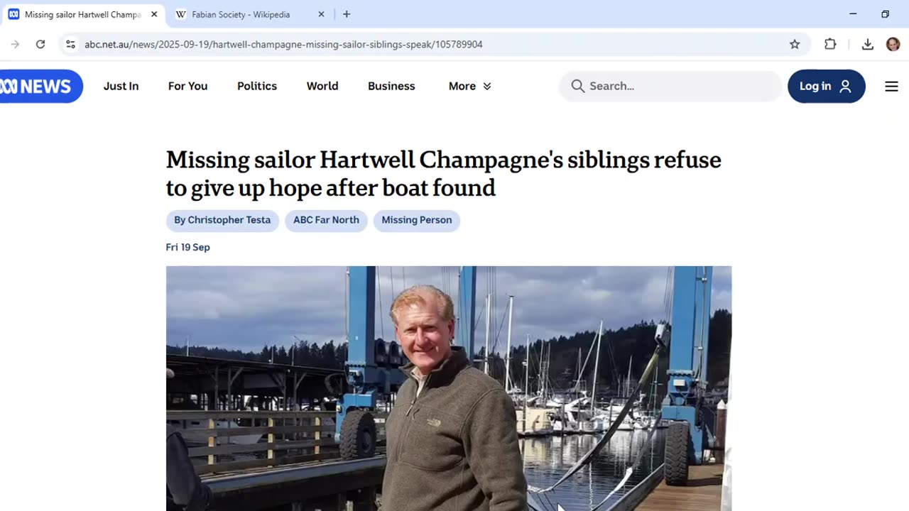 Name of missing sailor is intriguing given recurring elite drink pattern in MSM