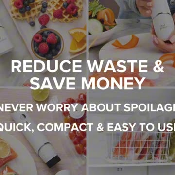 Chef Preserve Compact Vacuum Sealer for Food (Vacuum Sealer Machine + 30 Reusable Vacuum Bags)