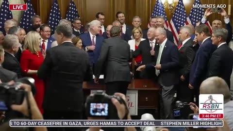 RSBN House Speaker Mike Johnson Delivers Remarks & Signs The Big Beautiful Bill - 7-3-25