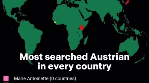 Most searched Austrian in every country
