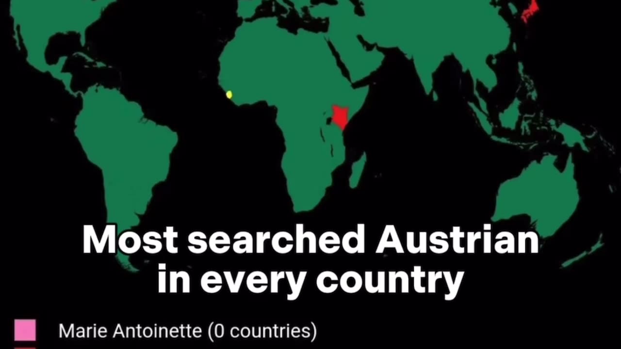 Most searched Austrian in every country