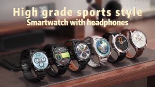 New Upgrade 2-in-1 Earphone Smart Watch Men NFC Bluetooth Call Music Earbuds Health Monitor
