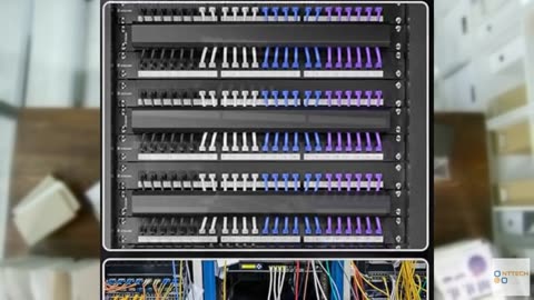 VCELINK 1U Server Rack Cable Management 24-Slot, 19" Carbon Steel Horizontal Net