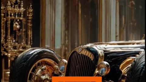 Elegant women in Victorian outfits paired with dazzling retro-futuristic cars.