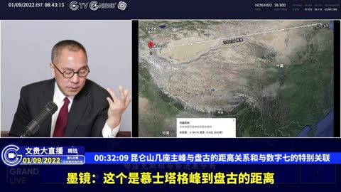 （十）昆仑山几座主峰与盘古的距离关系和与数字七的特别关联【2022年01月09日文贵大直播精选】