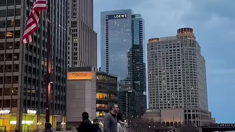 Chicago’s beauty is unmatched—welcome to the city of dreams.🤍🌧️✨📍Wacker Dr Chicago IL 🇺🇸➡️