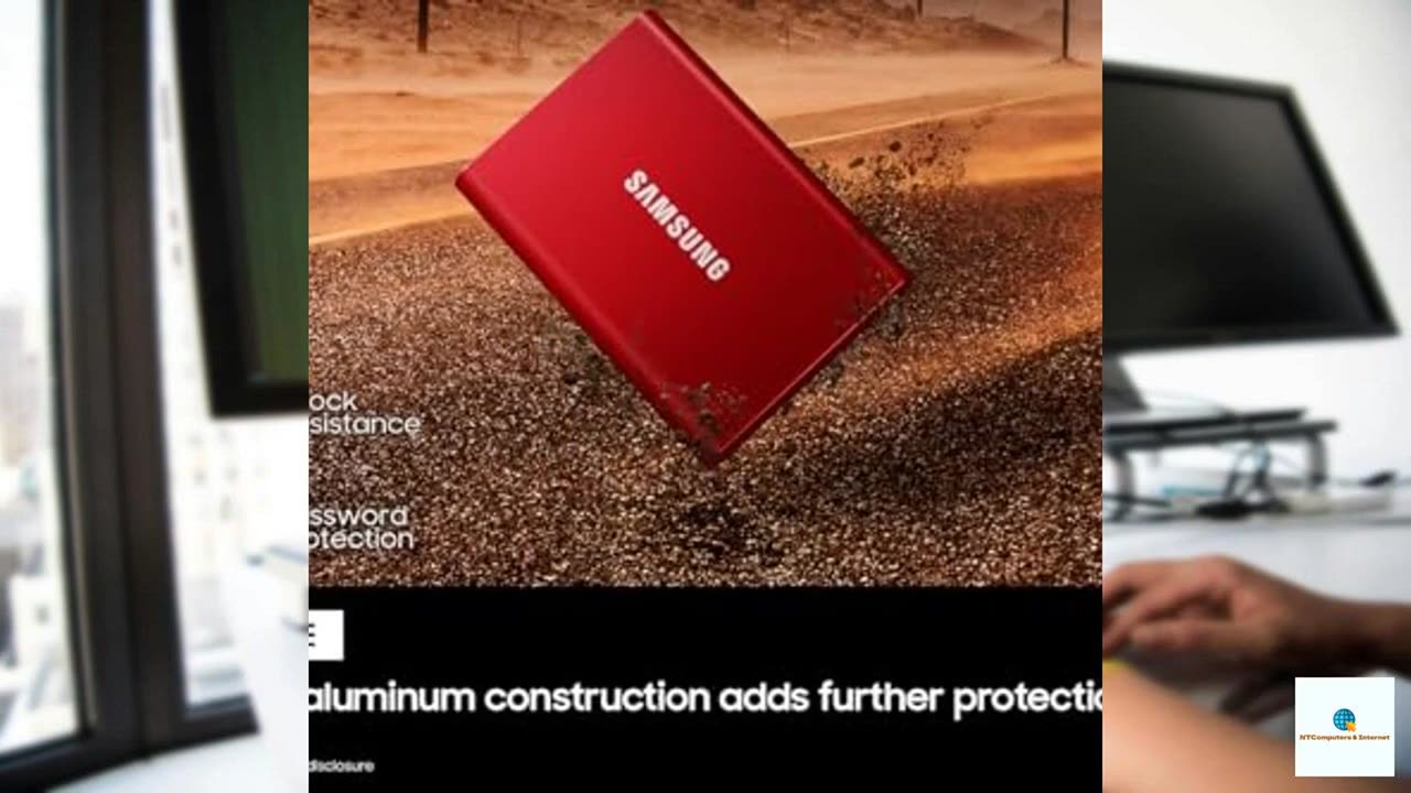 SAMSUNG T7 Portable SSD, 1TB External Solid State Drive, Speeds Up to 1,050MB/s, USB 3.2 G