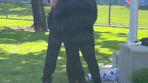 Transtifa member cries while being arrested for assaulting a man - FAFO.