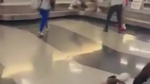 Luggage Department brawl at airport