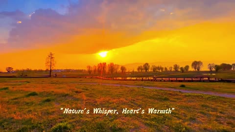 Golden Sunset Over Quiet Fields – A Moment of Peace