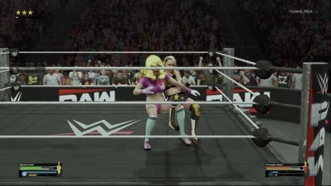wwe 2k25 235 universe Megan Star VS Princess Peach