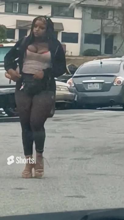 chocolate models big beautiful big ebony teen in fishnet stockings high heels with huge boobs walk