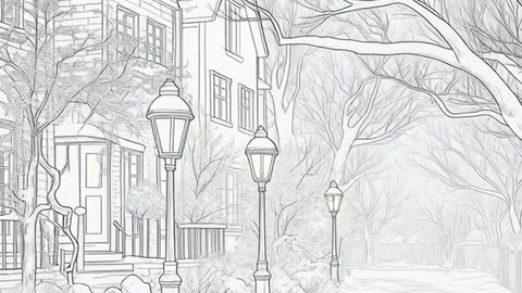 Video Art Meditation Relaxation Stress-Relief Colouring Pages Christmas New Year Ambient Music Decor