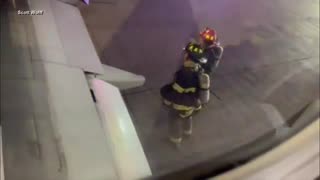 An engine of a Boeing 737 filled with more than 100 passengers suddenly exploded into flames