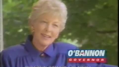 September 23, 1996 - Judy O'Bannon Indiana Campaign Commercial for Her Husband, Frank