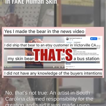 Fact Check: Teddy Bear Found at California Bus Station Was Covered in FAKE Human Skin