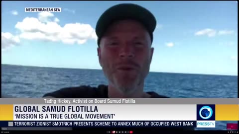 Tadhg Hickey, a pro-Palestine activist aboard the Sumud flotilla en route to Gaza