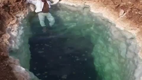 The water in Siwa Oasis Egypt has such a high concentration of salt that it is impossible to sink in it