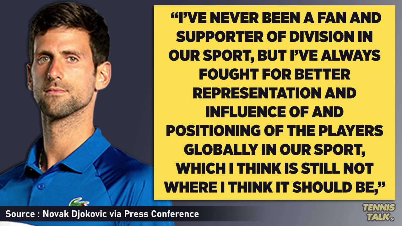 Djokovic Responds to PTPA Lawsuit vs ATP / WTA | Tennis News