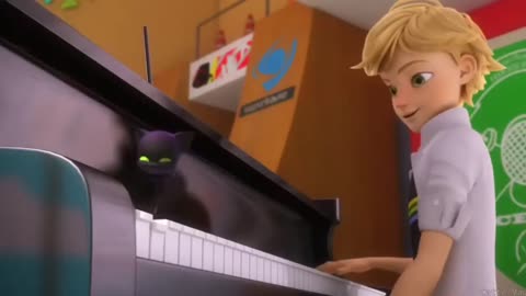 Miraculous - Adrien and plag playing piano funny Edit