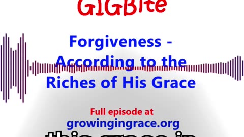 Forgiveness - According to the Riches of His Grace (GIGBite 1013)
