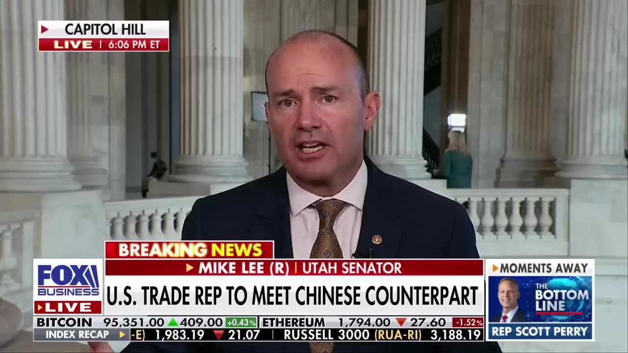 Sen. Mike Lee: US trade representative to meet with Chinese counterpart