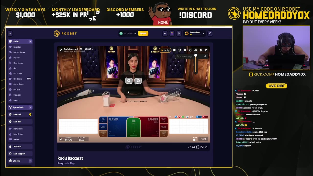 When bro has NO IDEA how to play Baccarat | Roobet Gambling