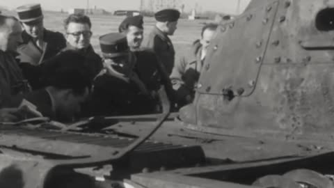 Renault AMC 35 light tank target for a demonstration of the Grenade antichar de 73mm modèle 1950