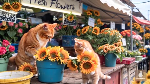 Mama Cat Trims Fur on the Farm and Makes Tiger Hat For Kittens At Home🐾🎩🐯_2