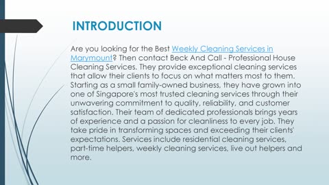 Best Weekly Cleaning Services in Marymount