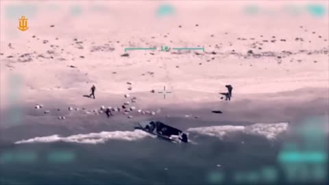 Fully Loaded Russian Landing Craft Hit While Approaching Shore