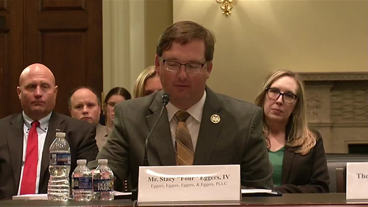 Mr. Stacy “Four” Eggers delivers opening statement at elections during natural disasters hearing
