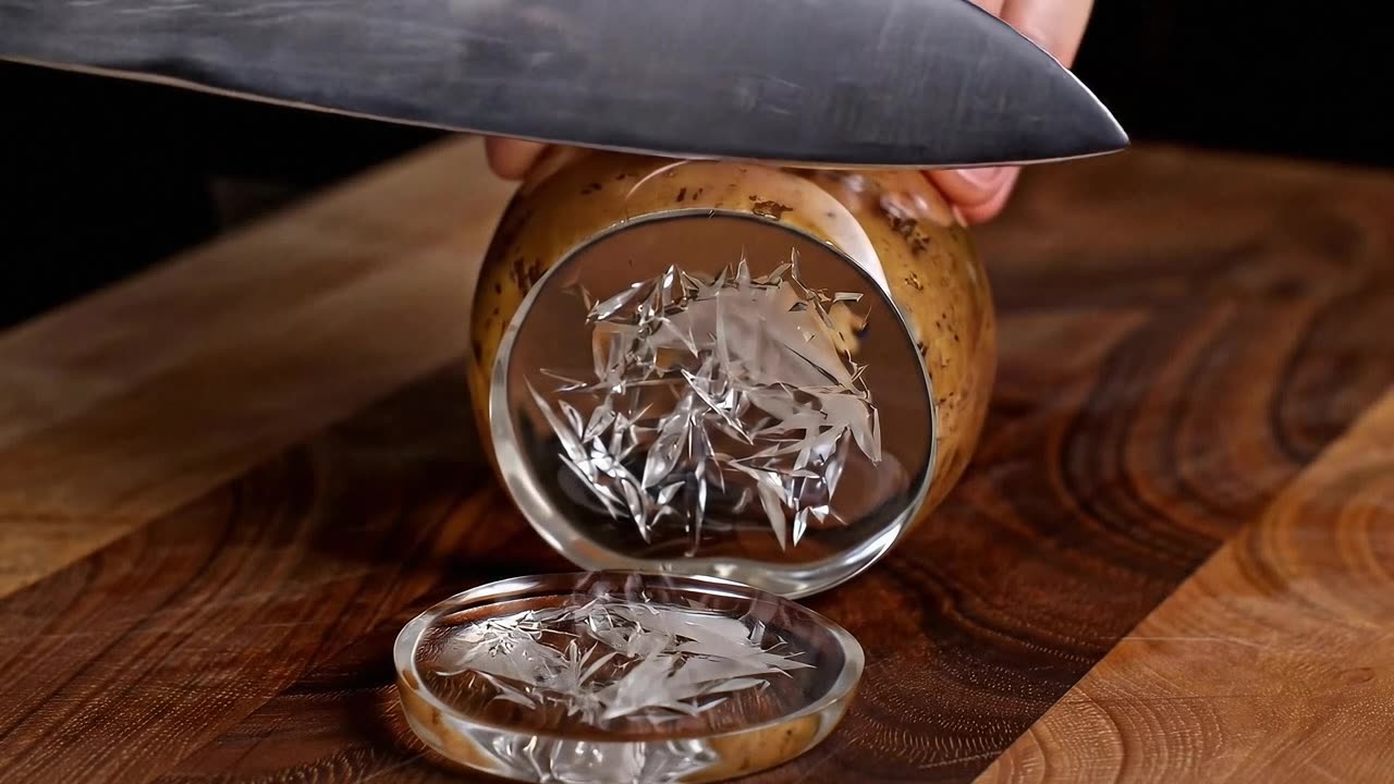 Cutting Glass Vegetables! #asmr #asmrsounds #satisfying #vegetables