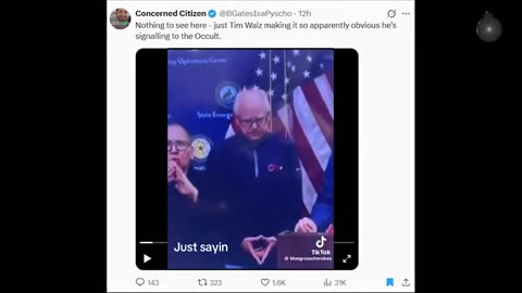 Actor? /our guy/? TIM WALZ Flashes Trump Gang Sign at Rally