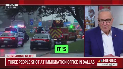 Chuck Schumer is already using this morning’s shooting at the ICE facility in Dallas