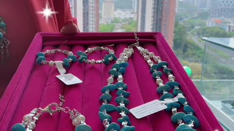 20250702-5 Sleeping Beauty Turquoise & Pearl Set: Sky-Sea Symphony Around the Neck