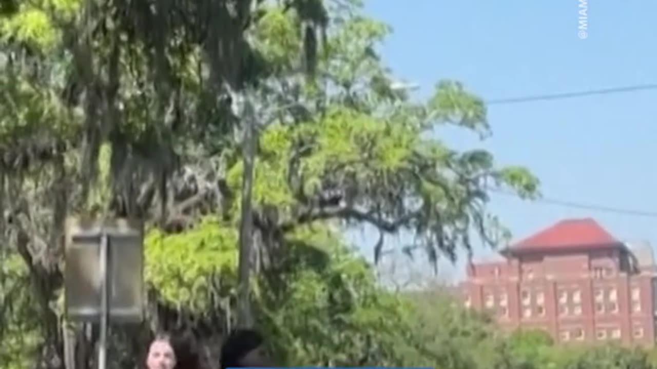 A student has sparked outrage by filming themselves walking