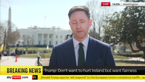 Donald Trump tells Sky News Ireland is 'taking advantage of US' as Irish PM looks on