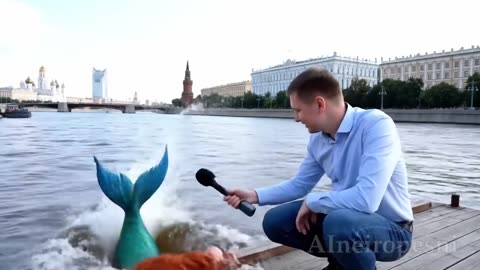 AI журналисты на улицах нейро