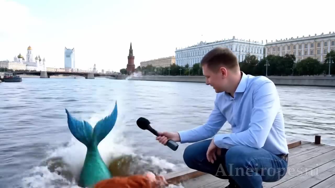 AI журналисты на улицах нейро