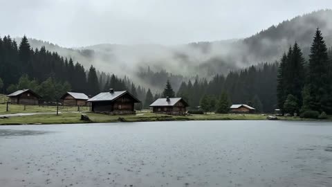 🎧 Rainy Cabin Escape | Soothing ASMR in the Misty Mountains 🌲⛈️