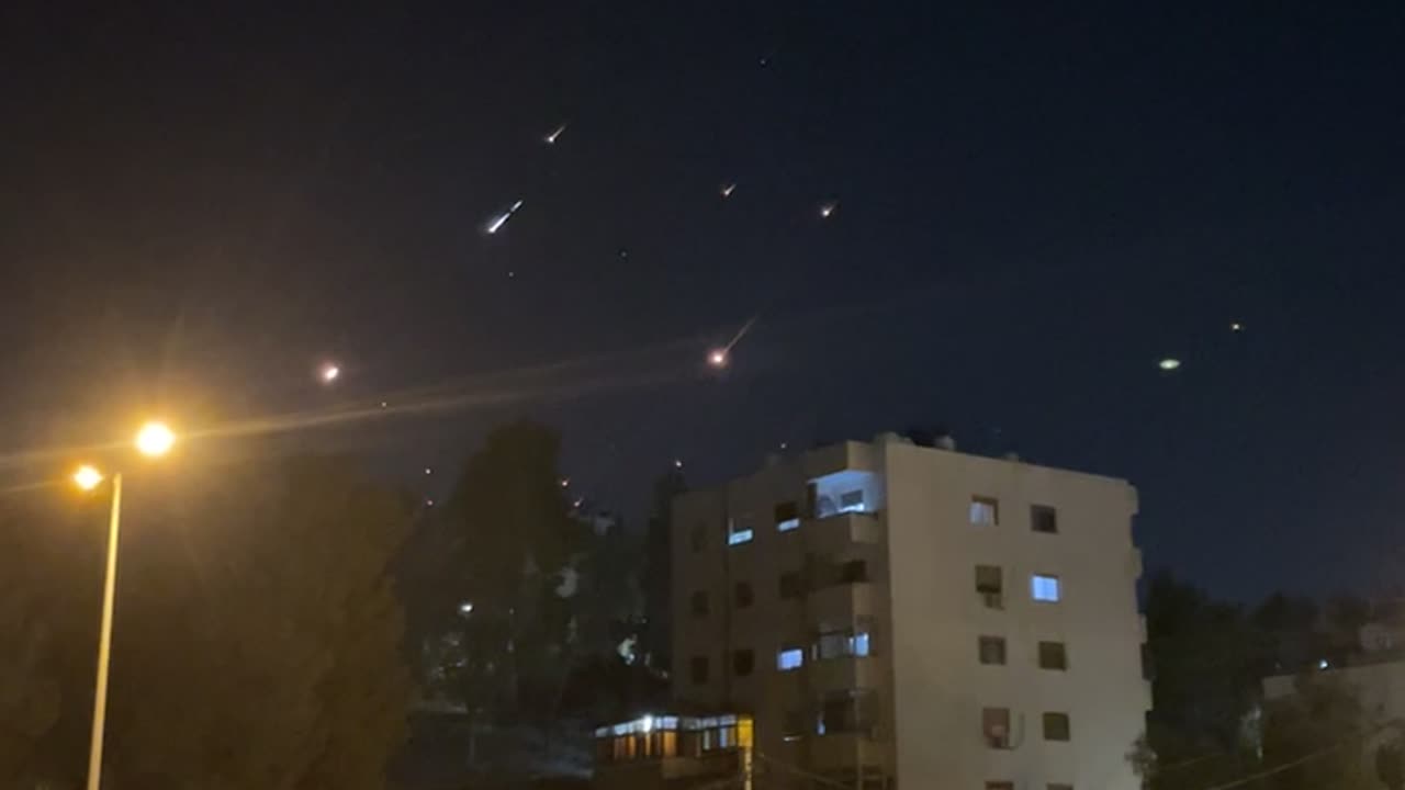 Missiles Seen Falling Over Amman, Jordan